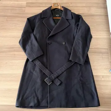 hevo 네이비 더블 브레스트 체스터 코트 [ 48 ]