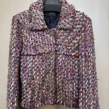 멀티 컬러 트위드 자켓