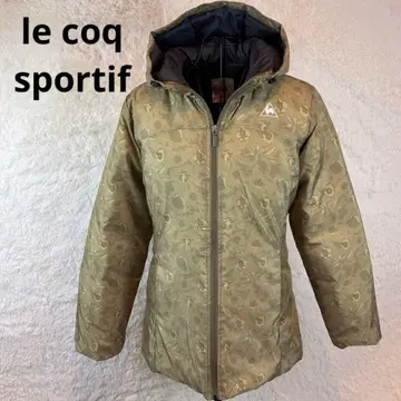 올리브 그린 꽃무늬 다운 자켓