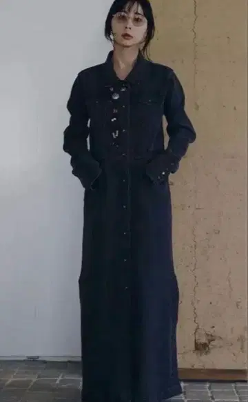 새상품 AMERI I LINE DENIM SHIRT DRESS