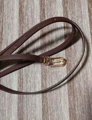 브라운 가죽 숄더백 스트랩