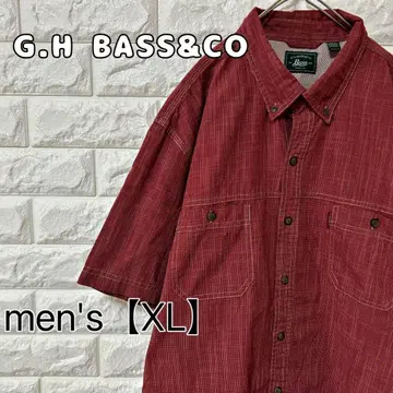 [ G.H BASS&CO. ] 반팔 셔츠 [ 남성용 XL ] 레드 E27