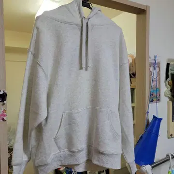 남성용 후드 부착 그레이 후드티 LL