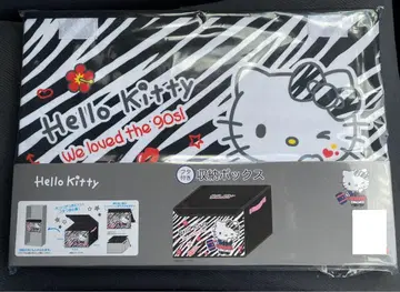 헬로키티 제브라 패턴 뚜껑 수납 박스 시마무라
