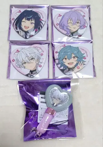 앙스타 스타포니 하트 캔뱃지 미니 펜라이트 에스프리 세트