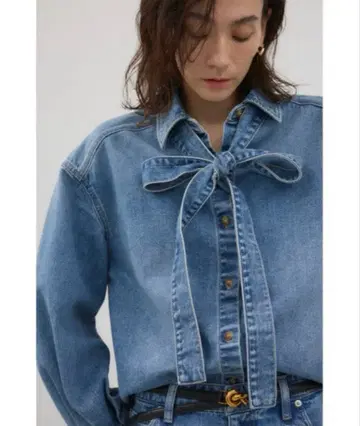 [ 미사용 새상품 ] crie conforto 데님 셔츠