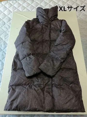 다크 그레이 롱 다운 코트