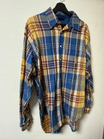 90년대 nautica 긴팔 체크 셔츠