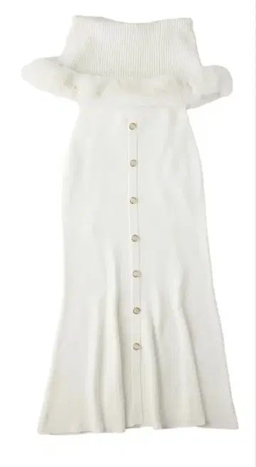 rienda 오프숄더 니트 롱 원피스