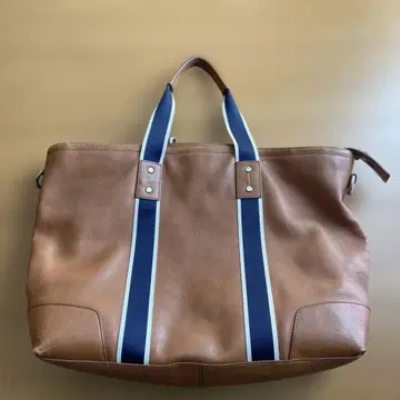 브라운 가죽 토트백