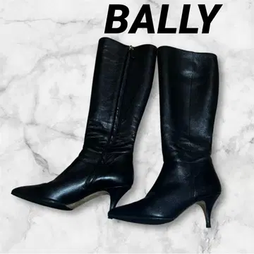 새상품급 bally 발리 롱 부츠 가죽 사이드 지퍼 힐 블랙 블랙