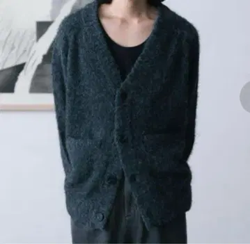 SINNS 샤기 니트 가디건 차콜 L