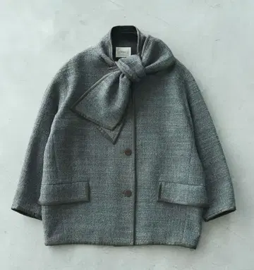 컨디션 최상 이에나 n 트위드 리본 코트 츠지 나오코 IENA