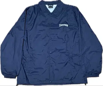 [ THRASHER ] 나일론 자켓 네이비 스케이터 패션 짧은 기장