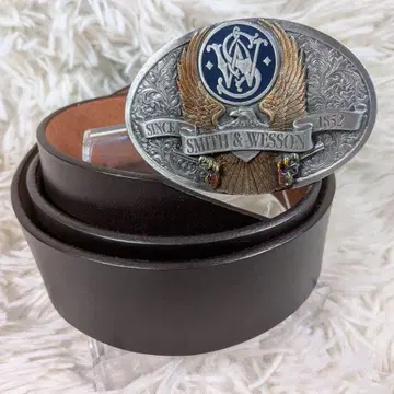 SMITH&WESSON USA제 가죽 벨트 브라운