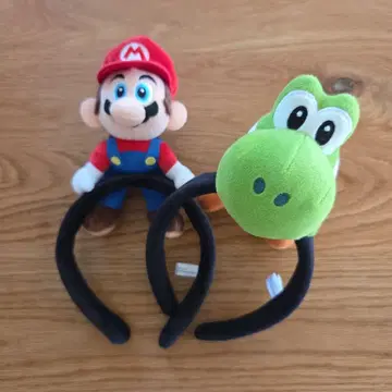 USJ 마리오 요시 봉제 인형 머리띠