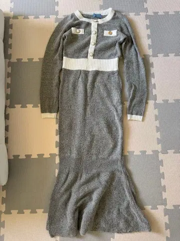 MICOAMERI 그레이 니트 머메이드 롱 원피스 프리 사이즈