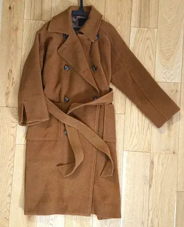 KBF 브라운 롱 코트