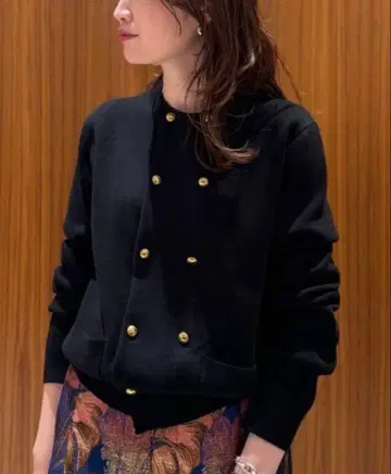 투모로우랜드 CABaN 코튼 캐시미어 더블 버튼 가디건