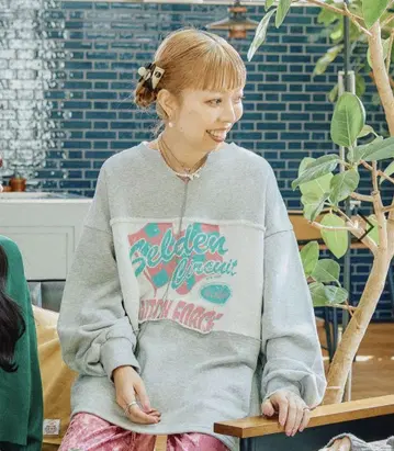 [Make stuff '25] aimi 로고 프린트 맨투맨 그레이