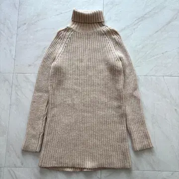 드레스트리아 롱 니트 터틀넥 리브 프리 사이즈