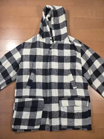 넬 자켓 블록 체크 숏 모즈 피쉬테일형