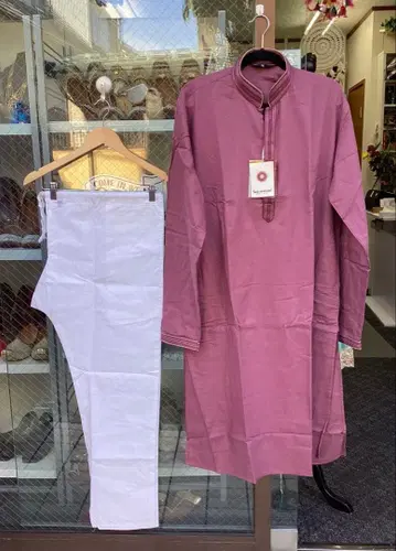 보라색 캐주얼 의류 ( 코튼제 )