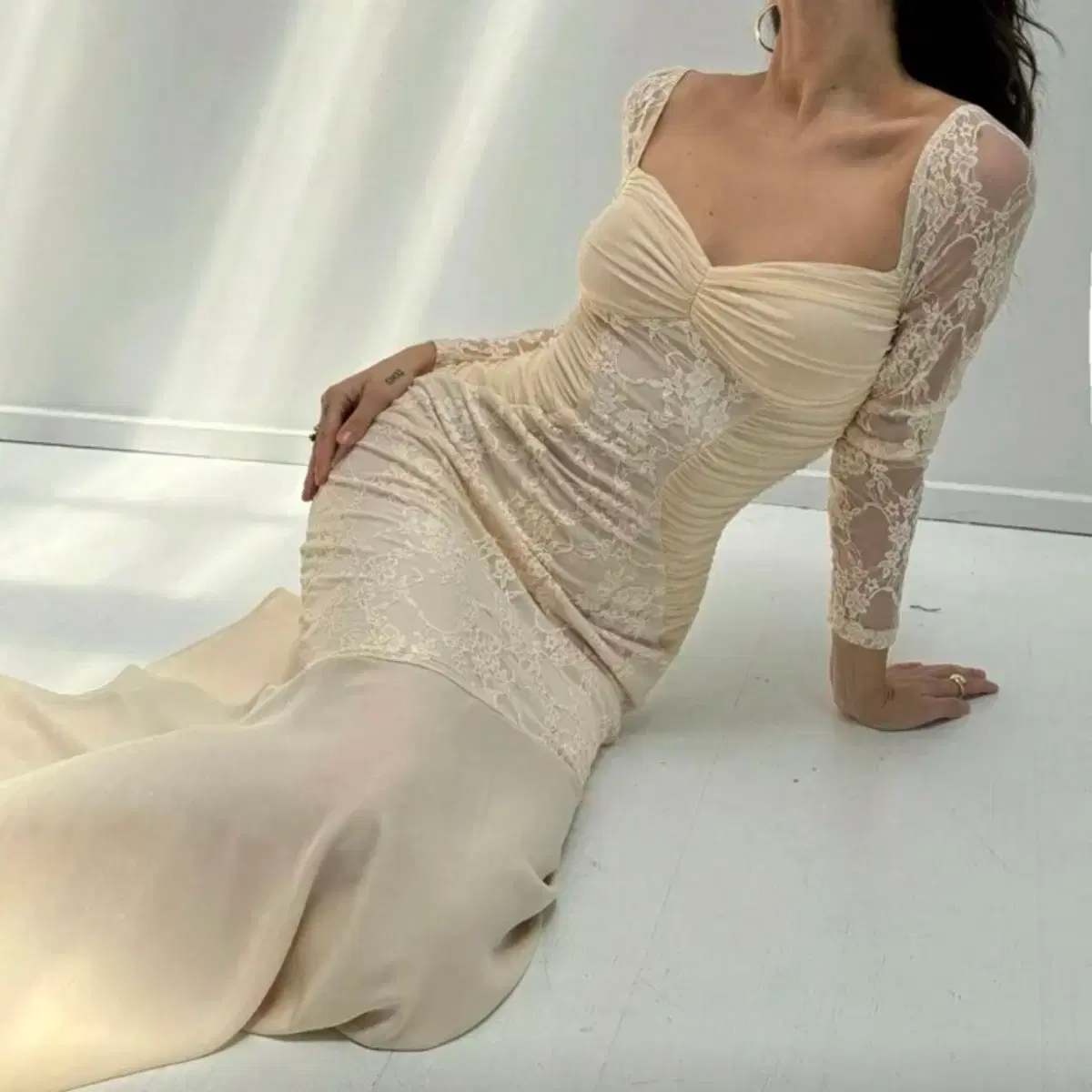 Lumignon New Product] Ribon Border Mermaid Dress #일본브랜드,#루