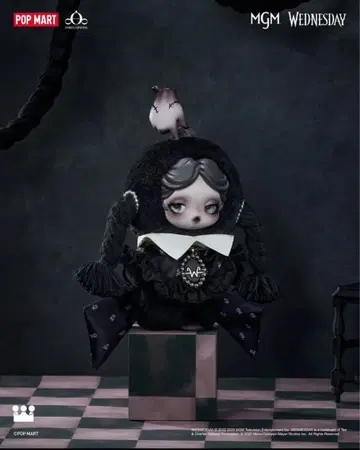 POPMART SKULLPANDA Wednesday NY 한정판 스컬팬더