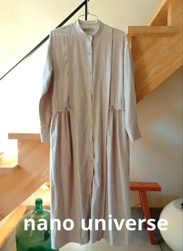 새상품급! nano universe 셔츠 원피스 롱 코트 나노 유니버스