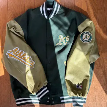 PUBLUX 오클랜드 애슬레틱스 바시티 자켓