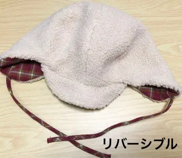 여성용 귀여운 모자 체크 리버서블 복슬복슬