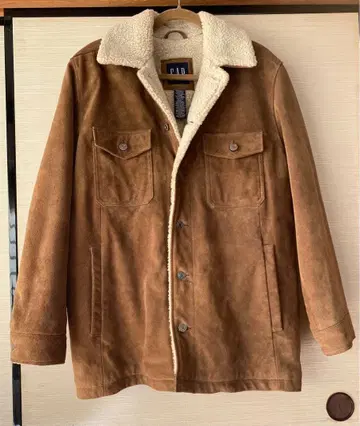 GAP 아우터 자켓 [ M ] 소가죽 스웨이드 보아 옷깃