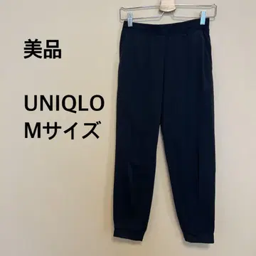 [ 새상품급 ] UNIQLO/여성 팬츠/이지/블랙/블랙/무지/심플