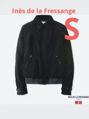 새상품급 UNIQLO 이네스 벨벳 블루종 블랙 자켓 S 사이즈