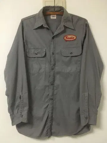 1950s TEST 밴드 포함 워크 셔츠 빈티지 USA제