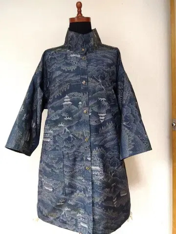 기모노 리메이크 오시마 명주 자켓 코트 (no62)