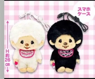 미용 ] 몽치치 봉제 인형 스마트폰 케이스 블랙