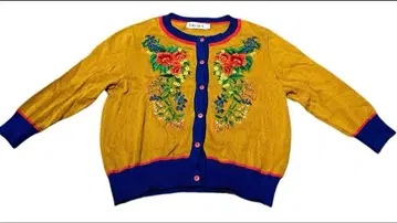 레어 PALAVA 자수 가디건 S 터키산