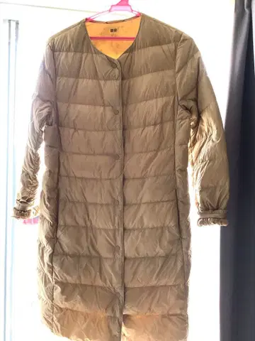 유니클로 라이트 다운 자켓 롱 기장