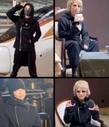 backlash 후드티 가죽 hyde 착용