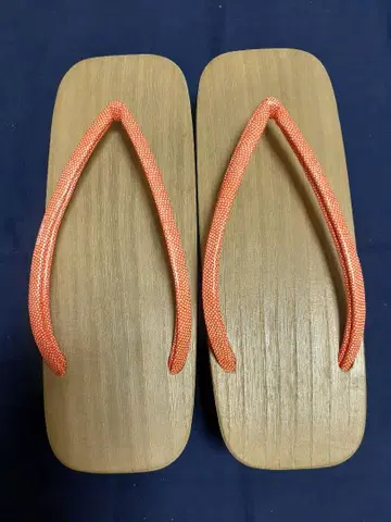 새상품 오동나무 일본 나막신, 오렌지 하나오 약 23cm