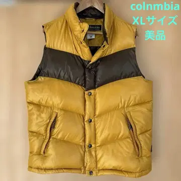 컬럼비아 다운 베스트 XL 사이즈 골드 브라운 새상품급