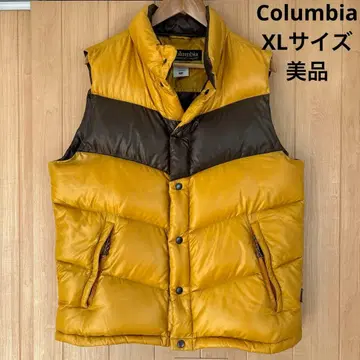 컬럼비아 다운 베스트 XL 사이즈 골드 브라운 새상품급