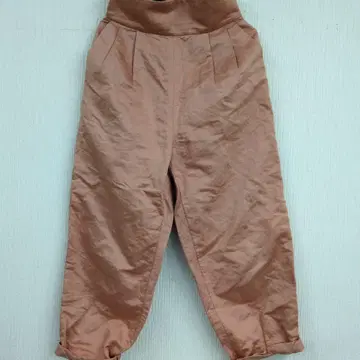 핑크 베이지 레이스업 워크 팬츠