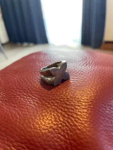 가격 인하 중 vintage 실버 반지 클로버 플라워