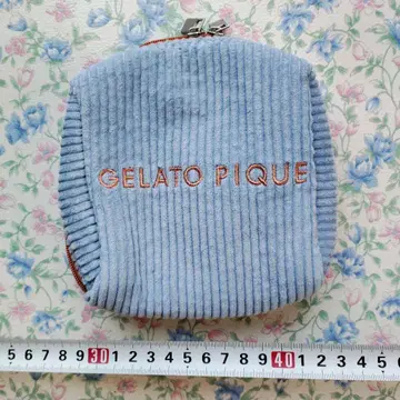 GELATO PIQUE 코듀로이 파우치 라이트 블루