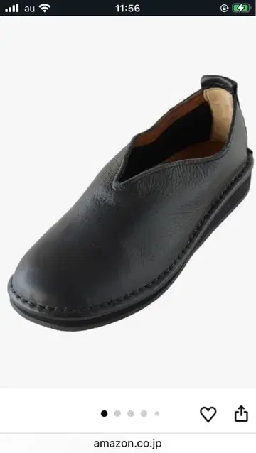 럼블 컴포트 천연 가죽 블랙 24cm 미사용