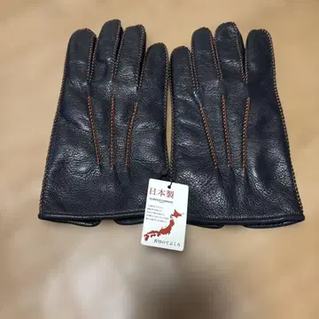 미사용 새상품 카가와 장갑 일본제 블랙 장갑 소가죽
