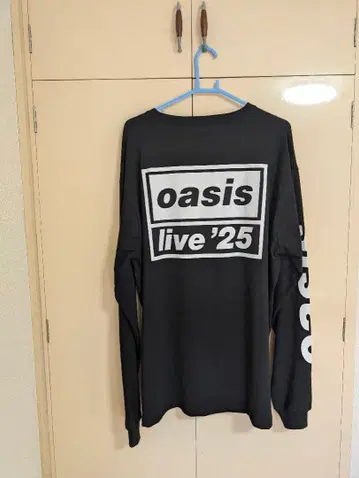 oasis T셔츠 Long Sleeve Live'25 XL 사이즈 미사용